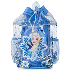 满$50立享8折！Disney 迪士尼 冰雪奇缘 Elsa 艾莎公主亮片蓝色儿童游泳包