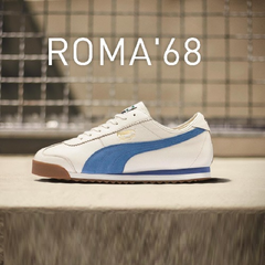 半世纪后完美复刻！PUMA 彪马 ROMA 68 蓝白配色复古球鞋 370601_01