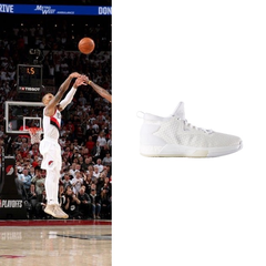 【利拉德绝杀相似款】adidas D Lillard 2 Boost 全白篮球鞋