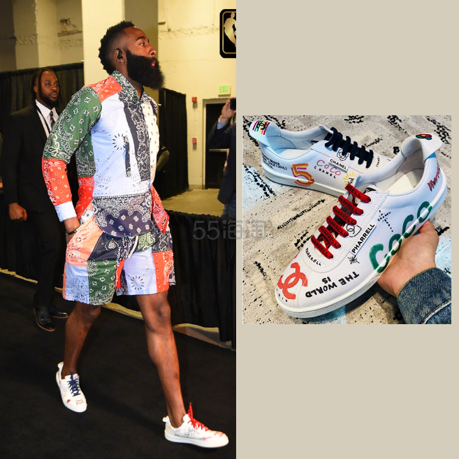【哈登同款】Pharrell x Chanel 菲董香奈儿合作款涂鸦运动鞋