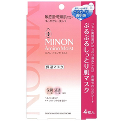 【日亚自营】MINON 氨基酸保湿补水面膜 舒缓修护 22ml*4枚