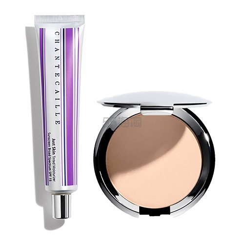 Chantecaille 香缇卡紫管润色隔离霜 Alabaster+清透粉饼 Petal *白色套装