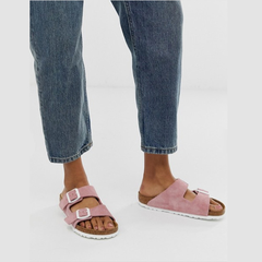 【凑单满减】Birkenstock Arizona 粉色麂皮拖鞋
