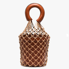 Staud Brown Moreau Bucket Bag 经典棕色网兜包