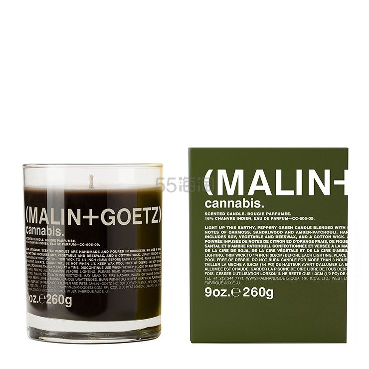 限时一件免邮 Malin Goetz 大麻草香薰蜡烛260g 55 约378元