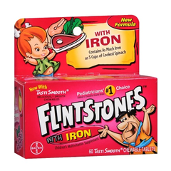 Bayer 拜耳 Flintstones 幼儿维生素+铁咀嚼片 橙子口味 60片