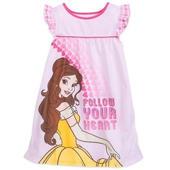 Disney 迪士尼 贝儿公主女孩粉色连衣裙睡衣