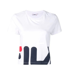FILA logo 图案白色T恤