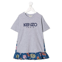 KENZO KIDS 对比拼接连衣裙