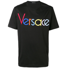 VERSACE 男士 logo刺绣T恤