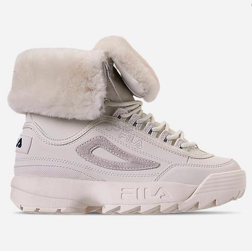 【大码福利】Fila 斐乐 Disruptor 破坏者 女子毛绒高筒运动鞋