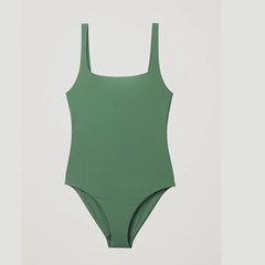 【仅剩6码】COS 墨绿色复古连体泳衣