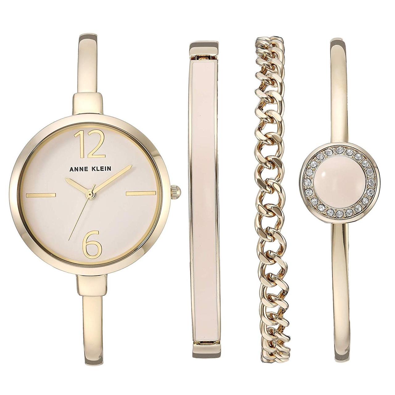 【含税直邮】Anne Klein 安妮克莱因 AK/3290 女士手表手镯手链套装