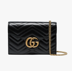 Gucci GG Marmont Matelassé 黑色迷你款包包