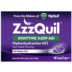 【第2件半价+满$50额外8.5折】ZzzQuil Sleep-Aid 夜间睡眠帮助 胶囊 48粒