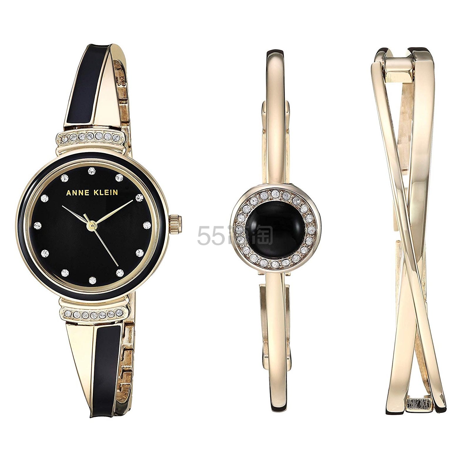 亚马逊海外购 Anne Klein 女士施华洛世奇水晶装饰手表手镯套装到手价 277 33