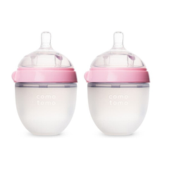 COMOTOMO Baby Slow Flow Bottles 150ml粉色硅胶奶瓶*2