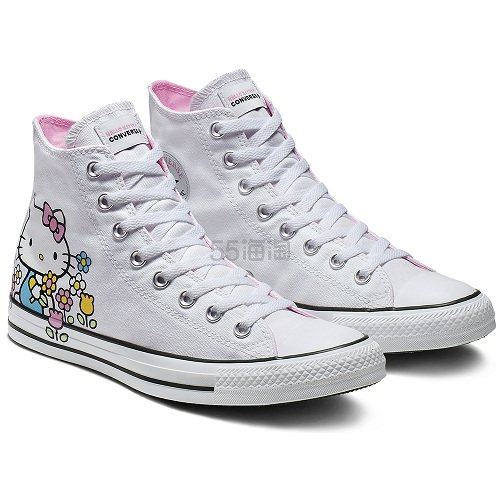 4.2折！Converse 匡威 x Hello Kitty 联名款 高帮帆布鞋