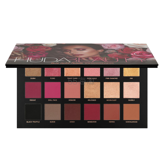 【补货】Huda Beauty 玫瑰金第二代18色眼影盘