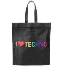 BALENCIAGA “I Love Techno” 黑色购物袋