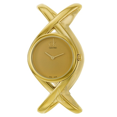 近期低价！Calvin Klein 卡尔文·克雷恩 Enlace 系列 金色女士时装腕表 K2L23509