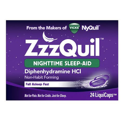 【第2件半价+10倍积分】ZzzQuil Sleep-Aid 夜间睡眠帮助胶囊 24粒