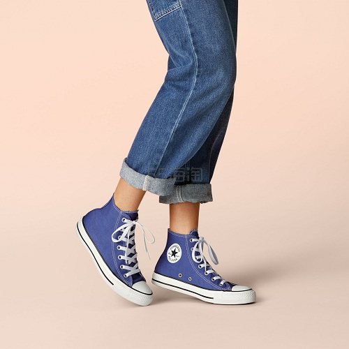 5.6折！Converse 匡威 All Star 蓝色高帮帆布鞋