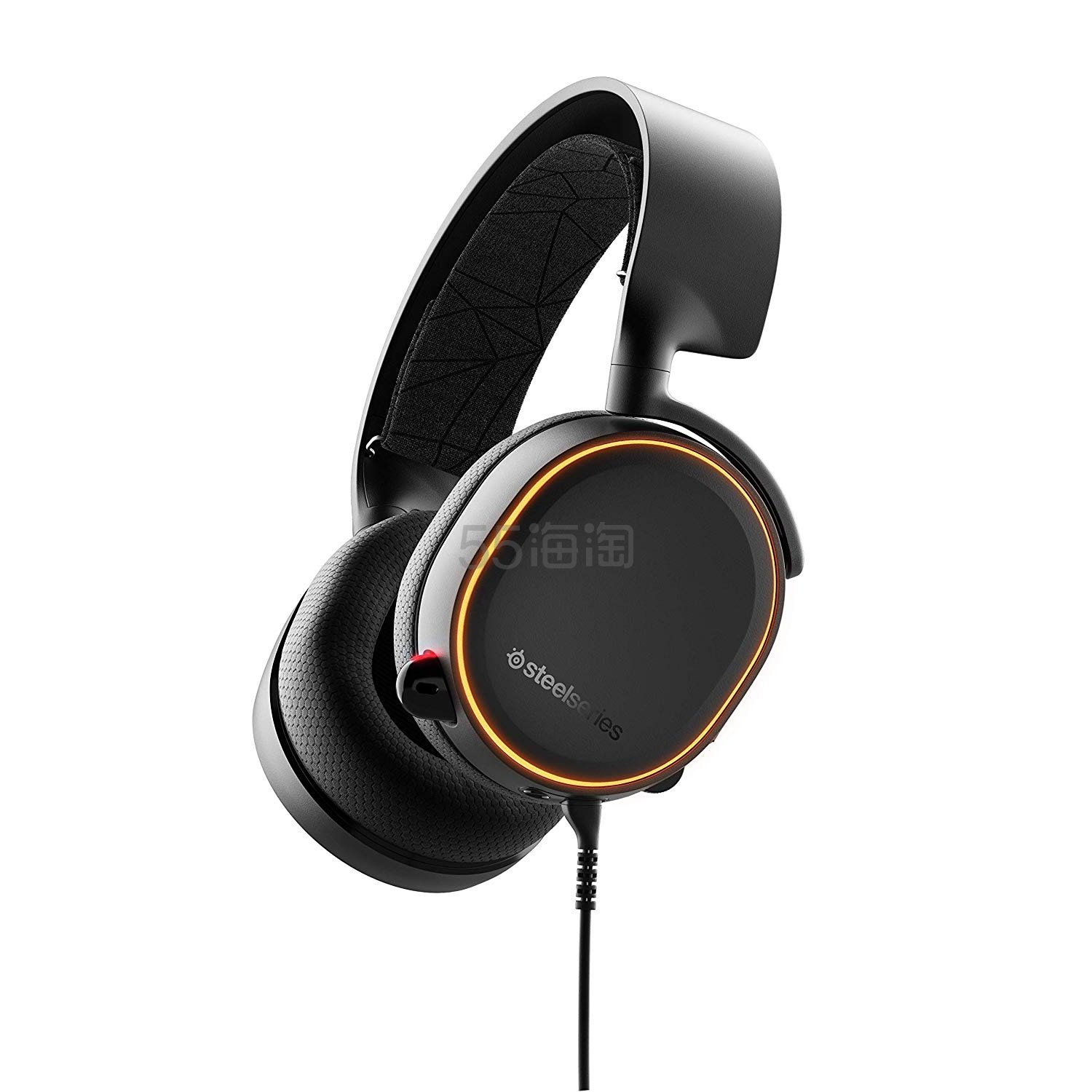 【中亚Prime会员】SteelSeries 赛睿 寒冰 Arctis 5 RGB 头戴式游戏耳机 黑色