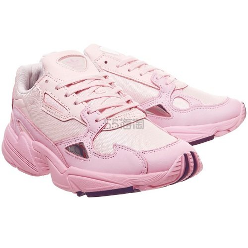 黄金码有！Adidas 阿迪达斯 Falcon 粉色渐变运动鞋