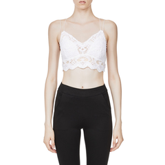 Free People 双色钩花蕾丝吊带背心