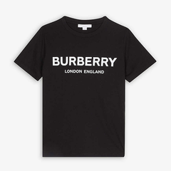 李现同款！Burberry logo印花3-14岁儿童T恤