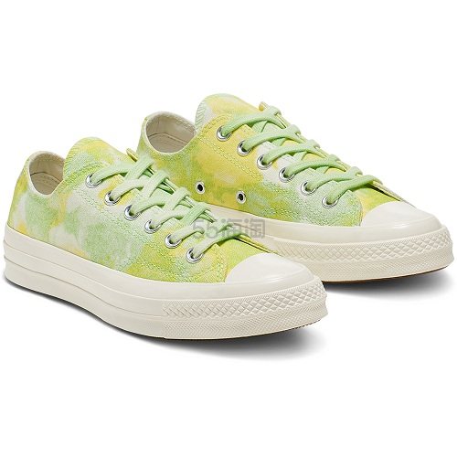 Converse 匡威 Chuck 70 黄绿色扎染低帮帆布鞋