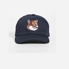 Maison Kitsune Fox Head 狐狸头刺绣棒球帽