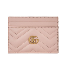 Gucci Marmont 粉色小卡夹