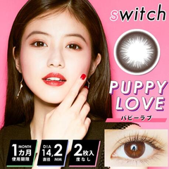 【满额免邮中国】switch PUPPY LOVE 月抛美瞳 14.2mm 2片