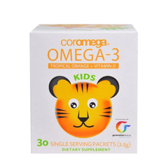 【额外8折】Coromega Omega-3 儿童维生素D 2.5g*30包