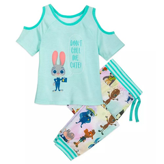 Disney 迪士尼 疯狂动物城 朱迪兔子女孩睡衣套装