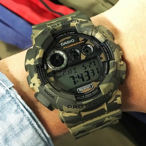 55专享 Casio 卡西欧g Shock 系列经典迷彩色男士运动腕表gd1cm 5cr 74 95 约530元