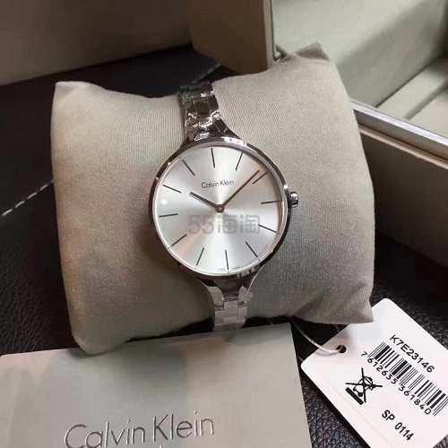 Calvin Klein 卡尔文·克莱因 银色女士时装腕表 K7E23146