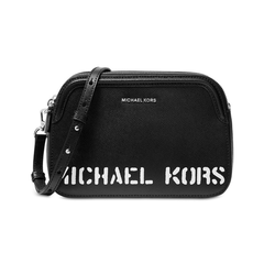 Michael Kors Logo Double 黑白单肩包