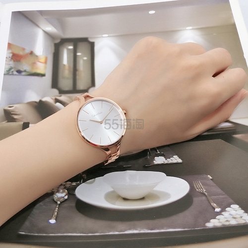 Calvin Klein 卡尔文·克莱因 Graphic 系列 玫瑰金色女士时装腕表 K7E23646