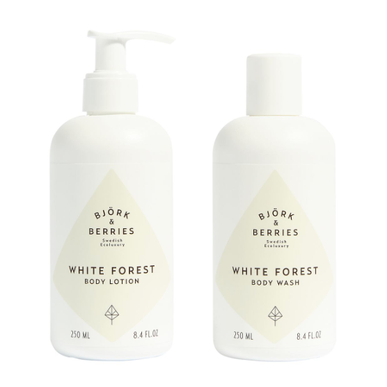 价值￡44！Bjork & Berries 白桦林沐浴露+身体乳套装 250ml×2