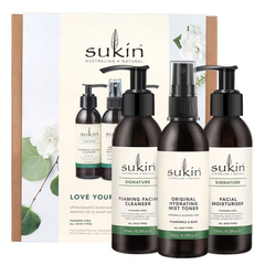 满额免邮！Sukin 苏芊护肤 洁面 125ml+喷雾 125ml+乳液面霜 125ml 三件套