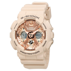 【55专享】补货！Casio 卡西欧 G-Shock 系列 玫瑰金色调运动腕表 GMA-S120MF-4ACR