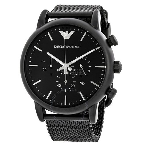 armani 安普里奥·阿玛尼 sport 系列 黑色男士三眼计时腕表 ar1968