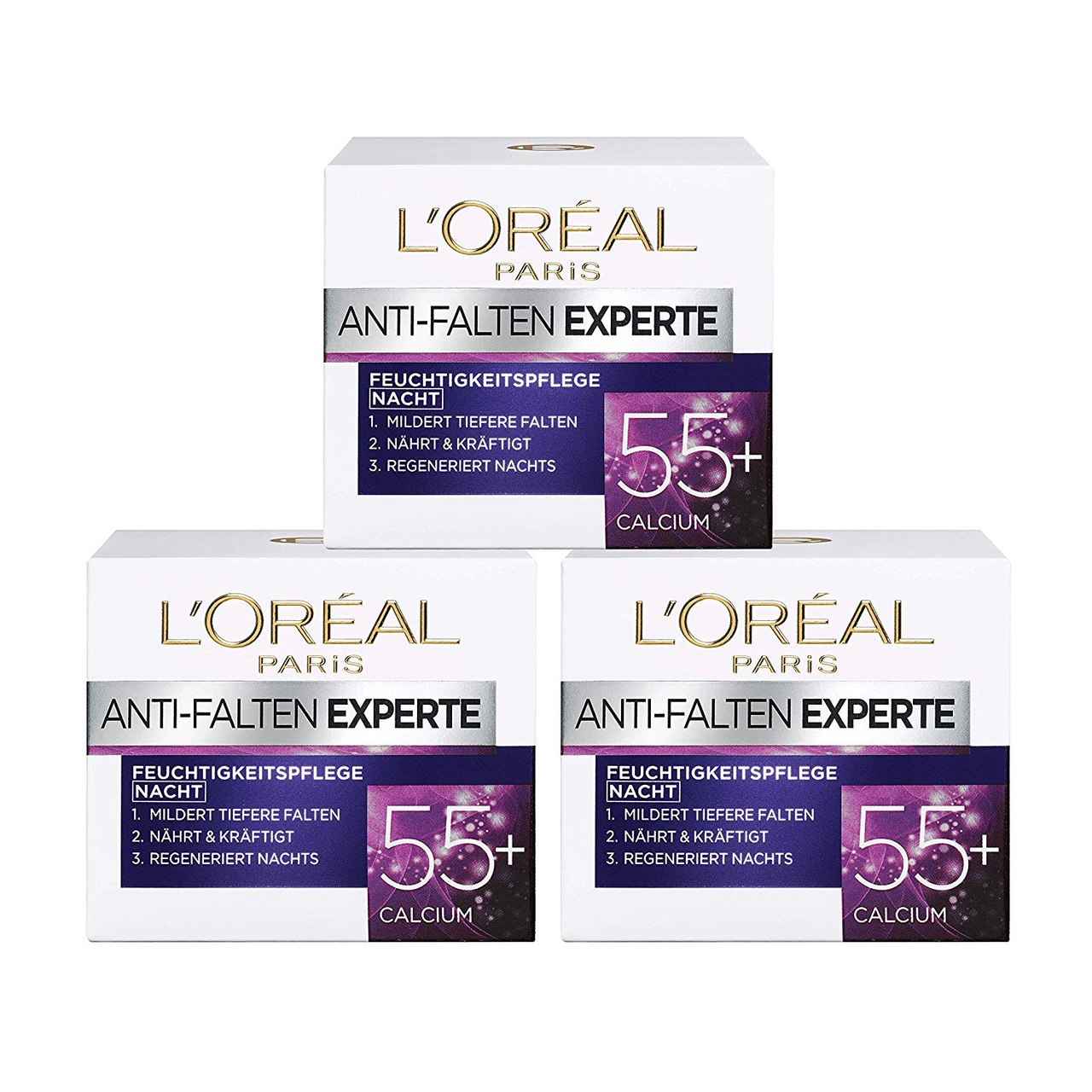 【含税直邮】L'Oréal 欧莱雅 抗皱保湿晚霜 50ml*3瓶