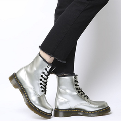 Dr. Martens 1460 金属银色八孔马丁靴
