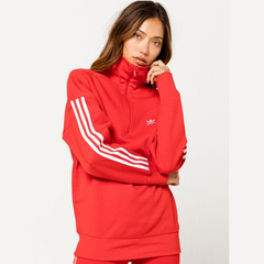 Adidas 阿迪达斯 猩红色半拉链运动衫