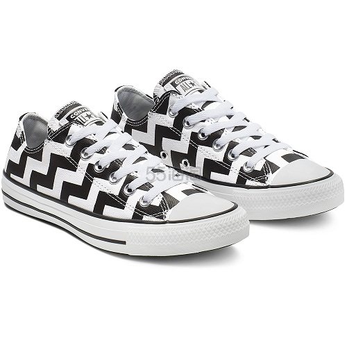Converse 匡威 All Star 黑白波纹低帮帆布鞋