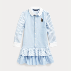 Ralph Lauren 拉夫劳伦 Bear Striped 2-6岁小童衬衫裙